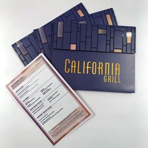 WDW 50th Anniversary Contemporary‎ Resort California Grill Kids & Allergy Menus